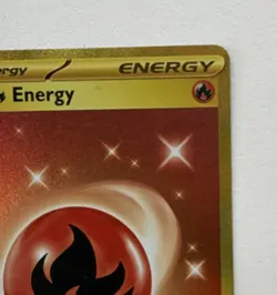 Pokemon TCG Basic Fire Energy Gold Rare Holo 230/197 SV03 Obsidian Flames - Image 2