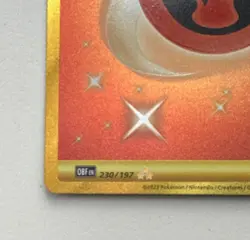 Pokemon TCG Basic Fire Energy Gold Rare Holo 230/197 SV03 Obsidian Flames - Image 4