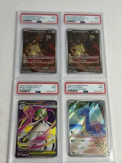 Pokemon PSA 9 Lot Of 4 , Team Rockets Meowth X2 Gardervoir Ex Misty’s Lapras - Image 1