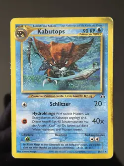 Pokemon Kabutops Neo Discovery 25/75 Rare 90 HP Regular German - Image 1