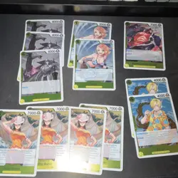 Bandai One Piece Sky Island 10 Cards Gan Fall Nami Kuma Sanji Robin - Image 1