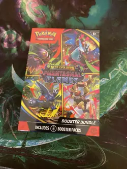 Pokemon Mega Evolution Phantasmal Flames Booster Bundle Sealed UK SMALL RIP - Image 1