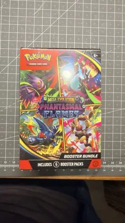 Pokemon TCG Mega Evolution Phantasmal Flames Booster Bundle 6 Packs Sealed - Image 1