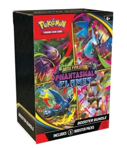 Pokemon TCG: Mega Evolution-Phantasmal Flames Booster Bundle (6 Packs)NEW SEALED - Image 1