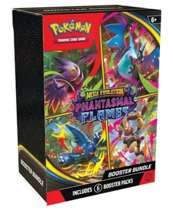Pokemon TCG: Mega Evolution Phantasmal Flames Booster Bundle (6 Packs) - SEALED - Image 1