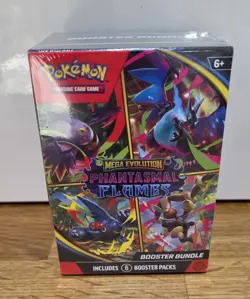 Pokemon TCG: Mega Evolution-Phantasmal Flames Booster Bundle 6 Packs New/Sealed - Image 1