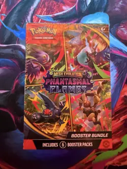 Pokemon TCG: Mega Evolution-Phantasmal Flames Booster Bundle (6 Packs) Sealed - Image 3