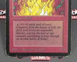 MTG Wall of Fire- DAMAGED -Alpha Magic the Gathering Card # 181 - Image 4