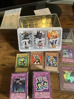 Lot Of Yuigoh Cards W/Tin; 150 Base, Holo, Etc - Image 2