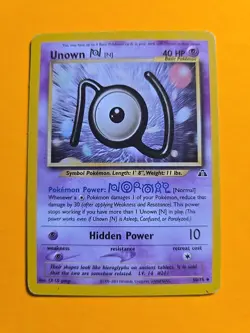 Unown N Unknown Non Holo Pokemon Card 50/75 - Image 1