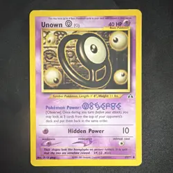 Unown [O] Pokemon Card 40 HP 69/75 Neo Discovery Regular Common 2001 - Image 1