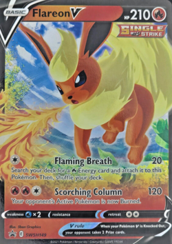 Flareon V SWSH149 NM Full Art Promo Rare Pokemon Card - Image 1