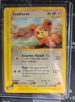 Pokemon Teddiursa Skyridge 109/144 Common e-Reader Vintage 2003 NM Near Mint - Image 1