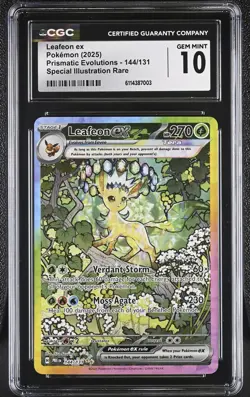 Leafeon ex 144/131 SV Prismatic Evolutions Pokemon CGC 10 English - Image 1