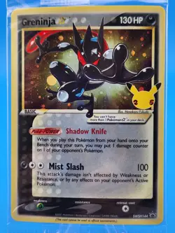 Pokemon TCG Celebrations Greninja Gold Star Holo Promo SWSH144 English Sealed - Image 1