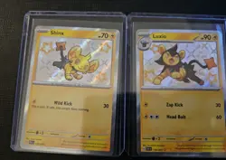 Shinx & Luxio & Luxray Shiny Holo Rare Paldean Fates NM Pokemon Baby 135 136 137 - Image 2