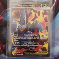 Pokemon Mega Heracross EX Full Art Holo Ultra Rare 108/094 Phantasmal Flames - Image 1
