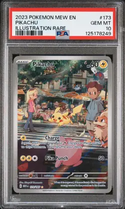 Pokemon 2023 Pikachu 173/165 Full Art IR Scarlet & Violet 151 GEM MINT PSA 10 - Image 1