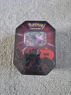 Pokemon TCG Destined Rivals Team Rocket Tin Nidoking EX Sealed Brand New - Image 1