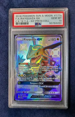 Pokemon Rayquaza Hidden Fates Premium Coll. Full Alt Art Promo #177a PSA 10 - Image 1