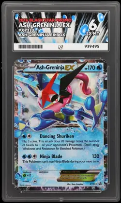 Ash-Greninja EX XY133 Black Star Promo 2016 Pokemon EX Box Full Art ACE 6 - Image 1