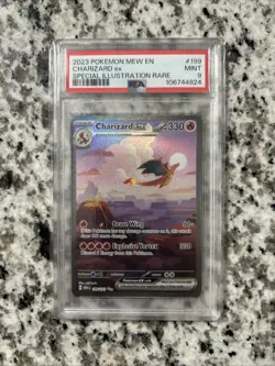 2023 POKEMON MEW EN-151 SPECIAL ILLUSTRATION RARE #199 CHARIZARD EX PSA 9 MINT - Image 1