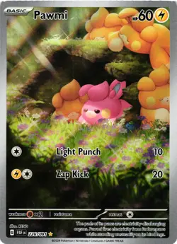 Pokemon TCG Pawmi 226/091 Illustration Rare Pokemon Sv: Paldean Fates Holo NM - Image 1