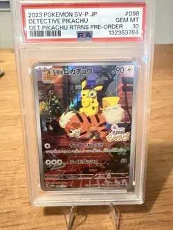 Pokemon Detective Pikachu 098/SV-P SV-P Promo Holo Japanese PSA 10 - Image 1