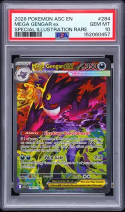2026 POKEMON ASC EN-ASCENDED HEROES #284 MEGA GENGAR EX PSA 10 - Image 1