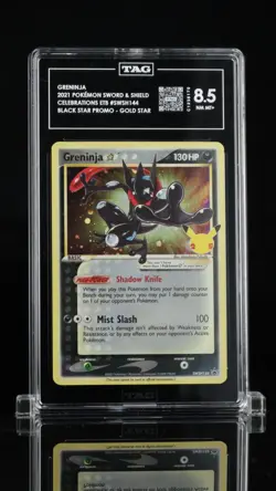 GRENINJA - 2021 POKEMON SWSH CELEBRATIONS ETB PROMO #SWSH144 [TAG 8.5] - Image 1