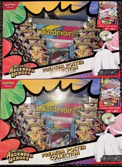 Pokemon Ascended Heroes Premium Poster Collection Mega Gardevoir Booster Box x2 - Image 1