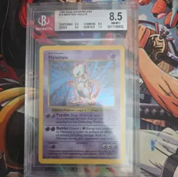 Pokemon 1999 Mewtwo 10/102 Holo Base Set Shadowless BGS 8.5 - Image 1