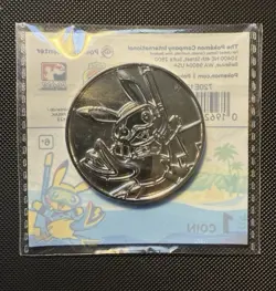 Pokemon World Championships 2024 Honolulu Pikachu Metal Coin - Image 1