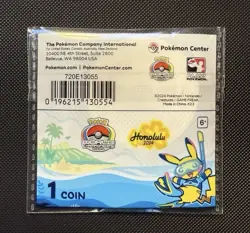Pokemon World Championships 2024 Honolulu Pikachu Metal Coin - Image 2