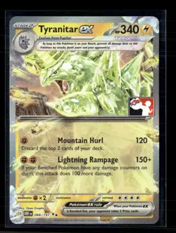 Pokemon 2023 Obsidian Flames Tyranitar EX RR #66/197 Play - Image 1