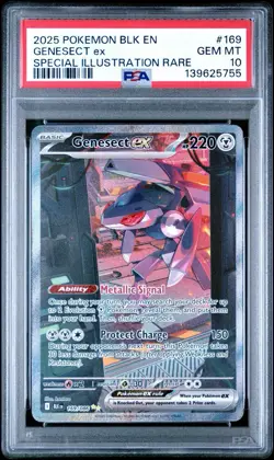 Genesect ex SIR 169/086 PSA 10 | Scarlet & Violet Black Bolt | Pokemon 2025 - Image 1