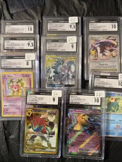 Pokemon TCG Lot Of 9 Graded Slabs CGC Celebrations, Illustration, Tag Team.￼ - Image 1