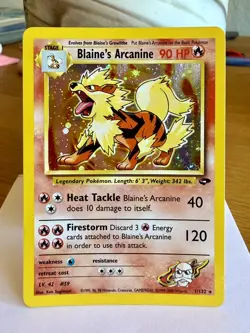 Pokemon TCG Blaine's Arcanine #1 [LP] Gym Challenge Vintage Holo - Image 1