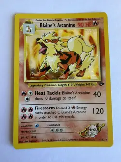 Pokemon TCG Blaine's Arcanine #1 [LP] Gym Challenge Vintage Holo - Image 3