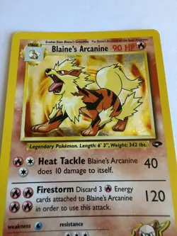 Pokemon TCG Blaine's Arcanine #1 [LP] Gym Challenge Vintage Holo - Image 4