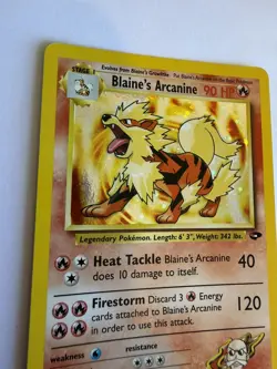 Pokemon TCG Blaine's Arcanine #1 [LP] Gym Challenge Vintage Holo - Image 5