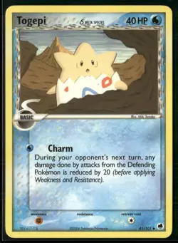 ✰ TOGEPI Δ 41/101 UNCOMMON DRAGON FRONTIERS POKEMON ✰ LP - Image 2