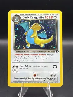 Dark Dragonite 5/82 Team Rocket Holo Pokemon w/Swirl NM- - Image 1