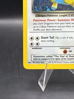 Dark Dragonite 5/82 Team Rocket Holo Pokemon w/Swirl NM- - Image 5