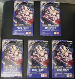One Piece TCG The Azure Sea’s Seven OP-14 Sleeved Booster Pack sealed(Lot Of 5) - Image 1