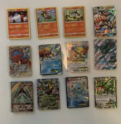 Lot Of 12 Used Pokemon Cards (3 GXs, 6 EXs, 3 Normal/ Worn Corners And Marker - Image 2