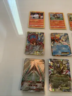 Lot Of 12 Used Pokemon Cards (3 GXs, 6 EXs, 3 Normal/ Worn Corners And Marker - Image 3