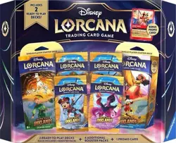 Disney Lorcana Trading Card Game 2 Decks 4 Booster Packs 1 Promo Card Inklands - Image 1