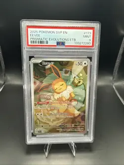 Pokemon Eevee TCG 173/225 SVP Prismatic Evolutions Black Star Promo PSA Mint 9 B - Image 1