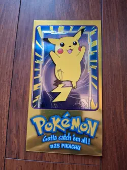 Pokemon Pikachu TV Animation Edition 1999 1 of 5 Collectible Jumbo Topps Card NM - Image 1